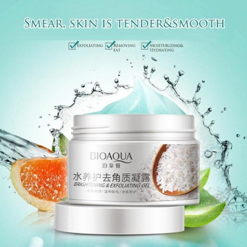 Bioaqua Rice Gel Deep Exfoliator Scrub Smooth Moisturizing Skin Care Whitening Face Cream