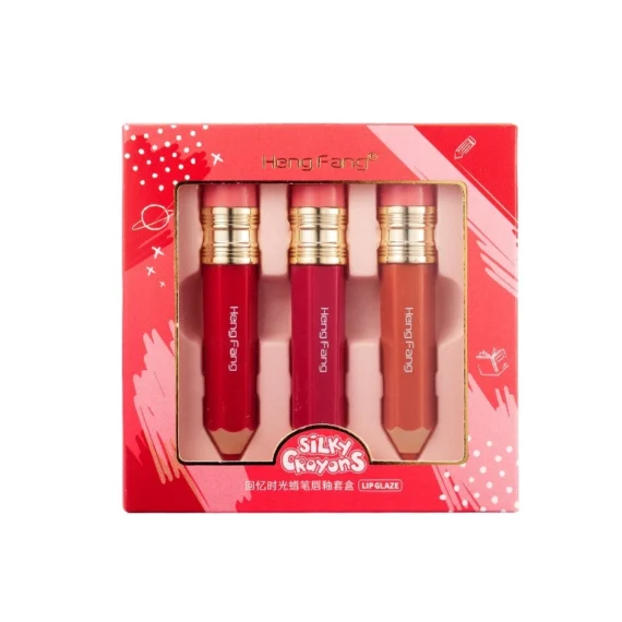 Silky Crayon Lip Gloss Glaze Matte Set Pack of 3