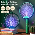 3-in-1 Electric Mosquito Racket, Aste By USB, Foldable Repellent lamp
