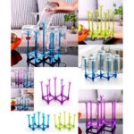 Folding Glass Stand Cup Holder – Space-Saving Kitchen Organizer Rack
