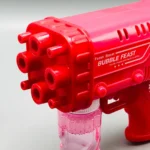 Bazooka Bubble Gun for Kids – Space Rocket Electric Bubble Machine with 8 & 36 Hole Caps