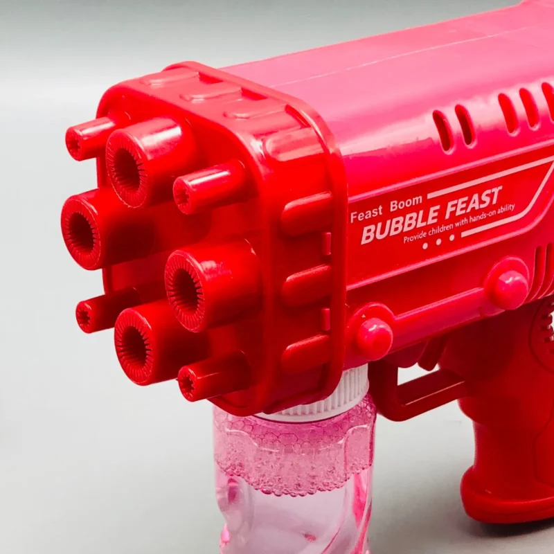Bazooka Bubble Gun for Kids – Space Rocket Electric Bubble Machine with 8 & 36 Hole Caps