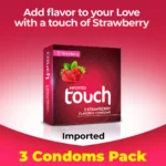 Touch Strawberry Condoms – Pack of 3