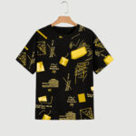 Golden Yellow Allover Printed T-Shirt
