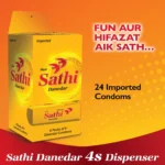 Sathi Danedar Condom Dispenser – 24-Piece Textured Pleasure Pack