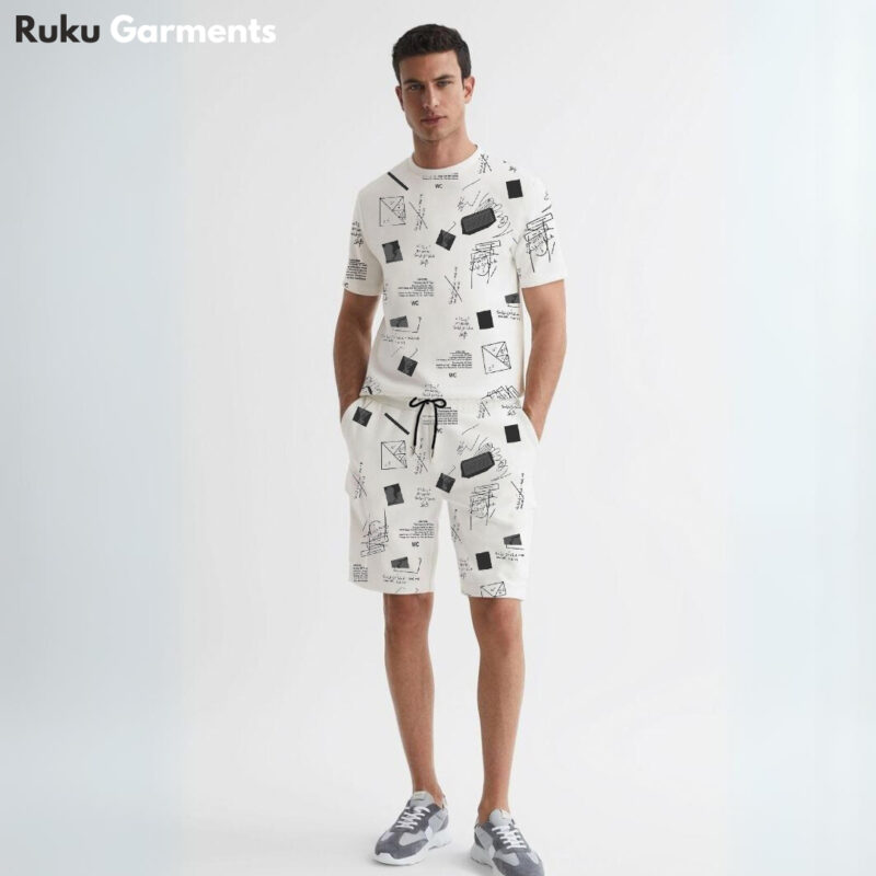 Men’s Allover Printed Summer Tracksuit