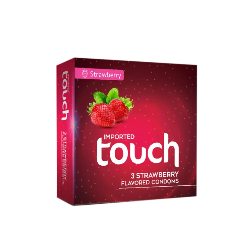 Touch Strawberry Condoms – Pack of 3