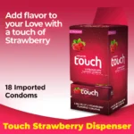 Touch Strawberry Flavored Condom Dispenser – 18-Piece Fruity Pleasure Pack