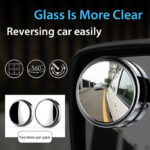 2 Pcs Car Blind Spot Mirror – Round Wide-Angle Glass