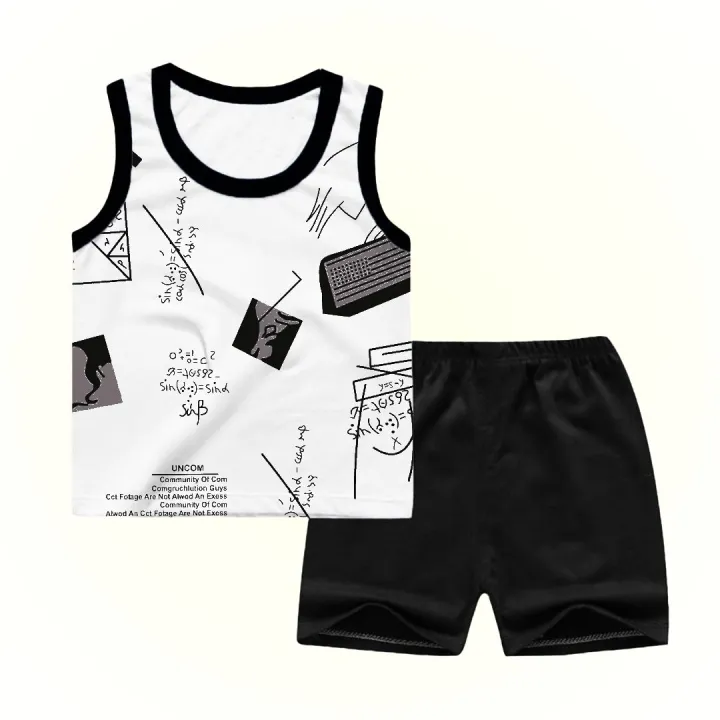 Kids Summer Sandos & Shorts Set – Stylish & Comfy