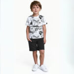 Pack of 3 Kids Allover Printed Tees & Shorts Sets – Contrast Style