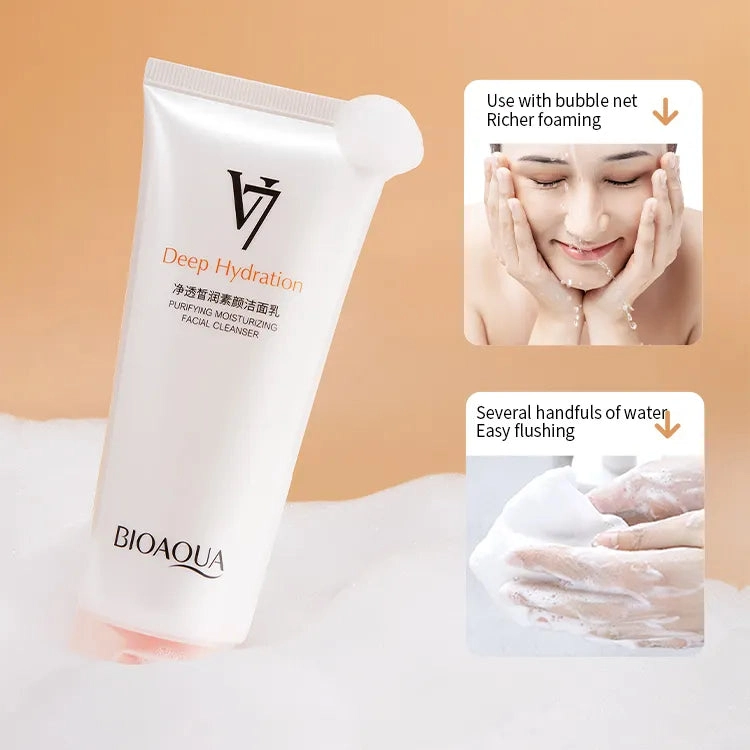 Bioaqua V7 Deep Hydration Moisturizing Facial Cleanser 100g
