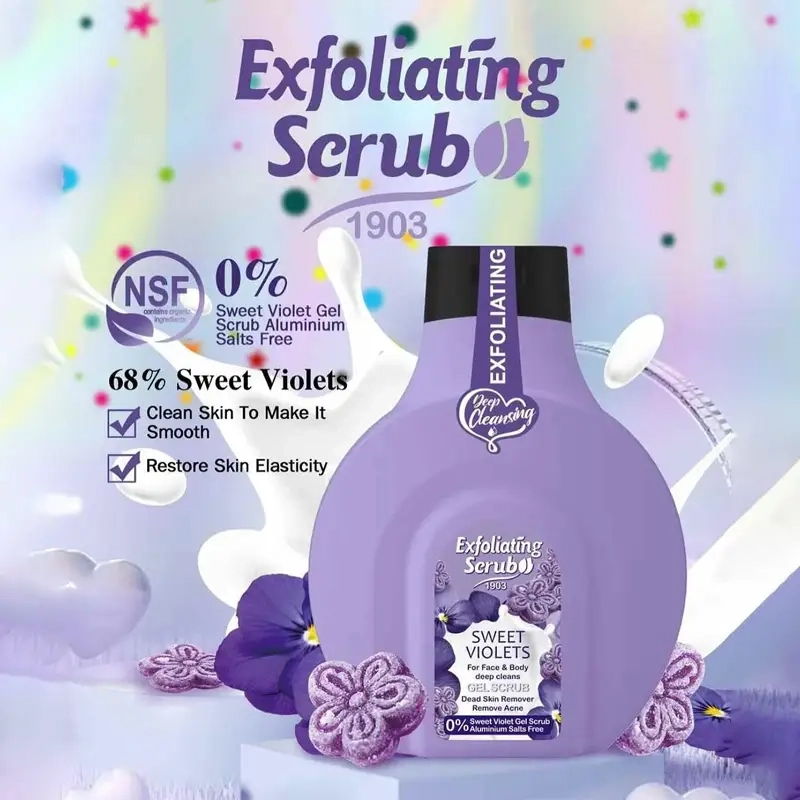 Wokali Sweet Violets Exfoliating Scrub For Face And Body