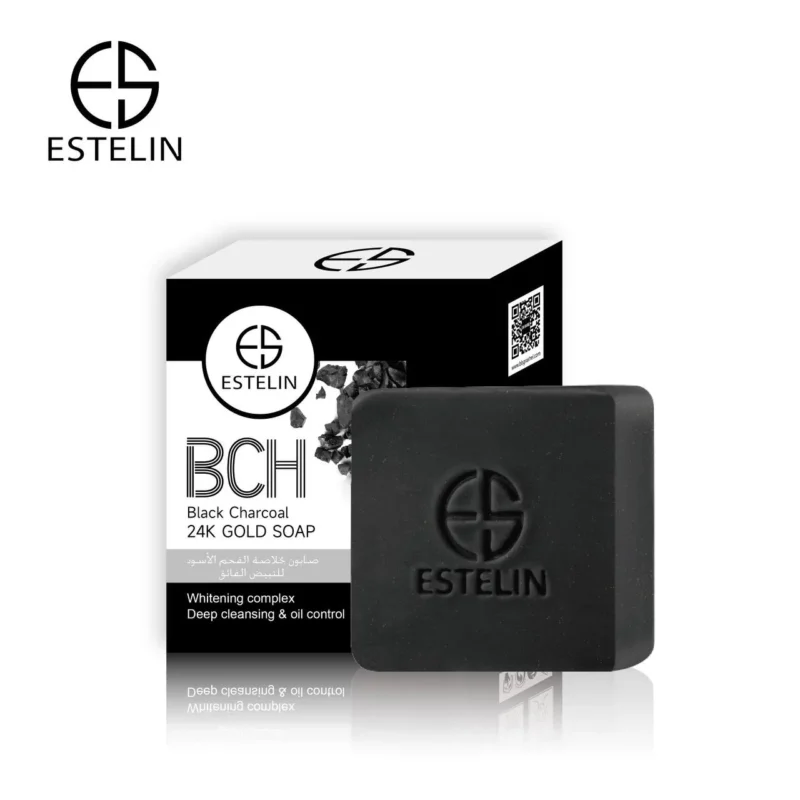 Estelin Black Charcoal 24k Gold Soap 100g