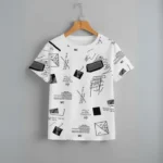 Short Sleeves Allover Screen Printed T-Shirt Man – Soft Cotton Summer Wear