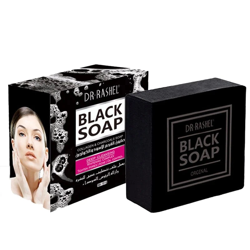 Dr Rashel Black Soap Collagen & Charcoals Deep Cleansing
