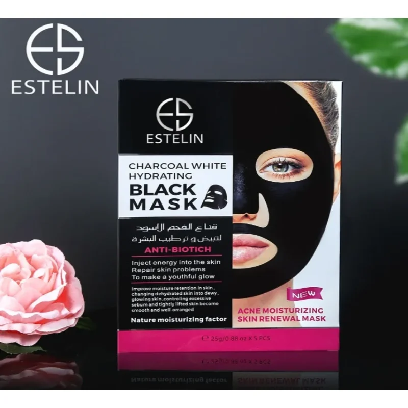 Estelin Charcoal White Hydrating Black Mask 25ml
