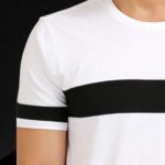 Stylish Panel Cotton Jersey T-shirt