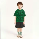 Pack of 2 Allover Printed Contrast Tees & Shorts Suits for Kids – Summer Cotton Set